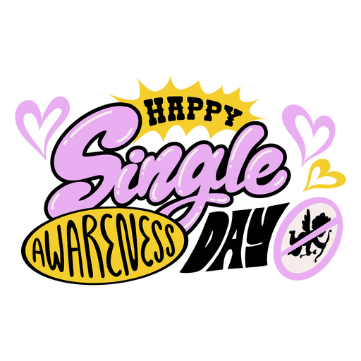 Anti Valentine's day quote lettering PNG Design