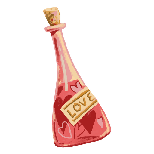 Icono de poción de amor de san valentín Diseño PNG