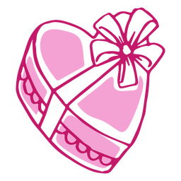 Valentine's day chocolate icon PNG Design