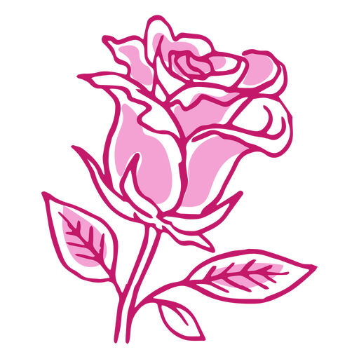 Icono de naturaleza rosa de san valent?n Diseño PNG