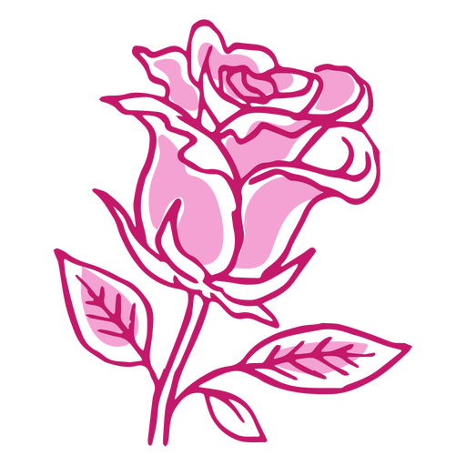 Valentine's day rose nature icon PNG Design