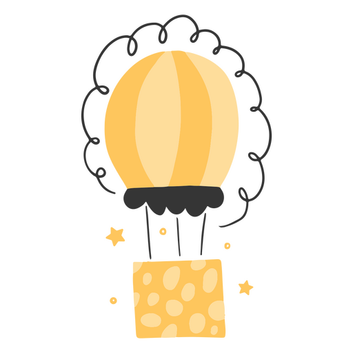 Gelber Hei?luftballon PNG-Design