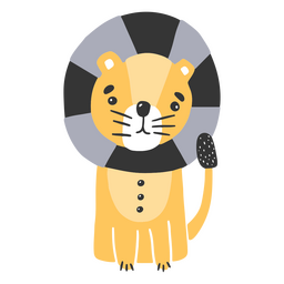 Yellow lion character Transparent PNG