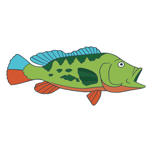 Icono de naturaleza de agua de pescado Diseño PNG