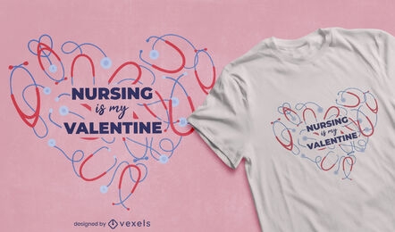 Enfermagem é o design da minha camiseta para o dia dos namorados