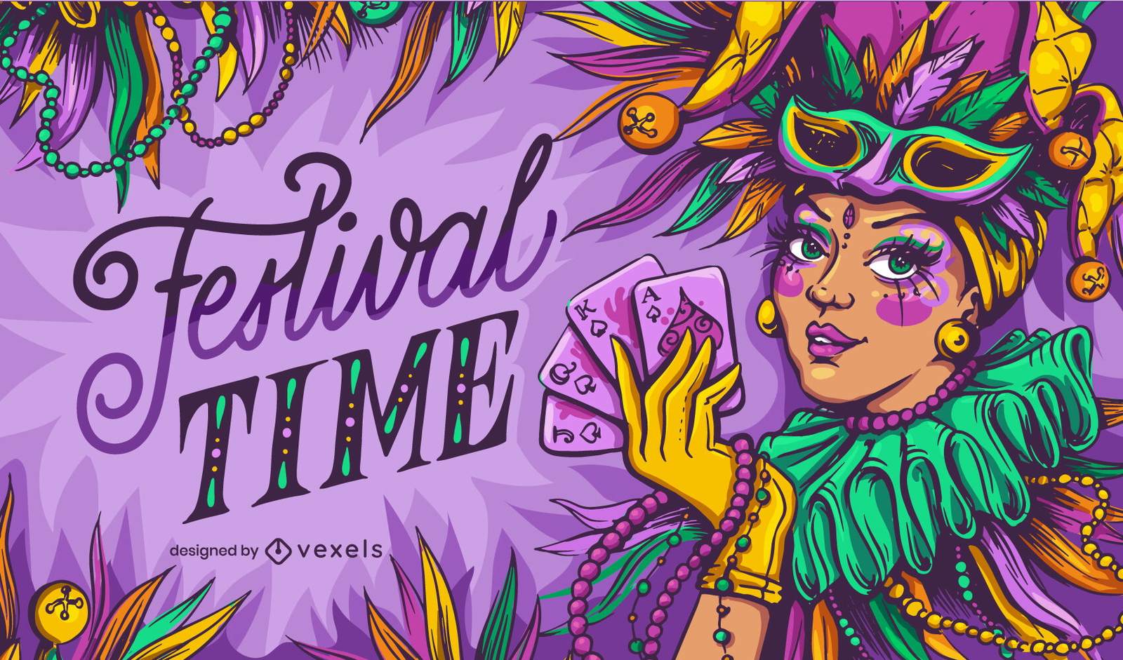 Ilustração do show do festival de carnaval