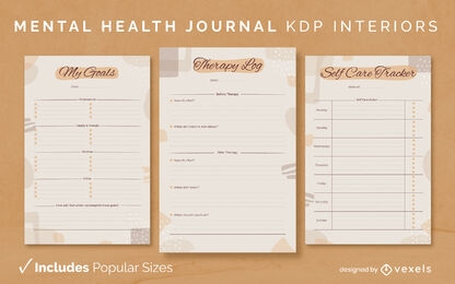 Mental health journal Design Template KDP