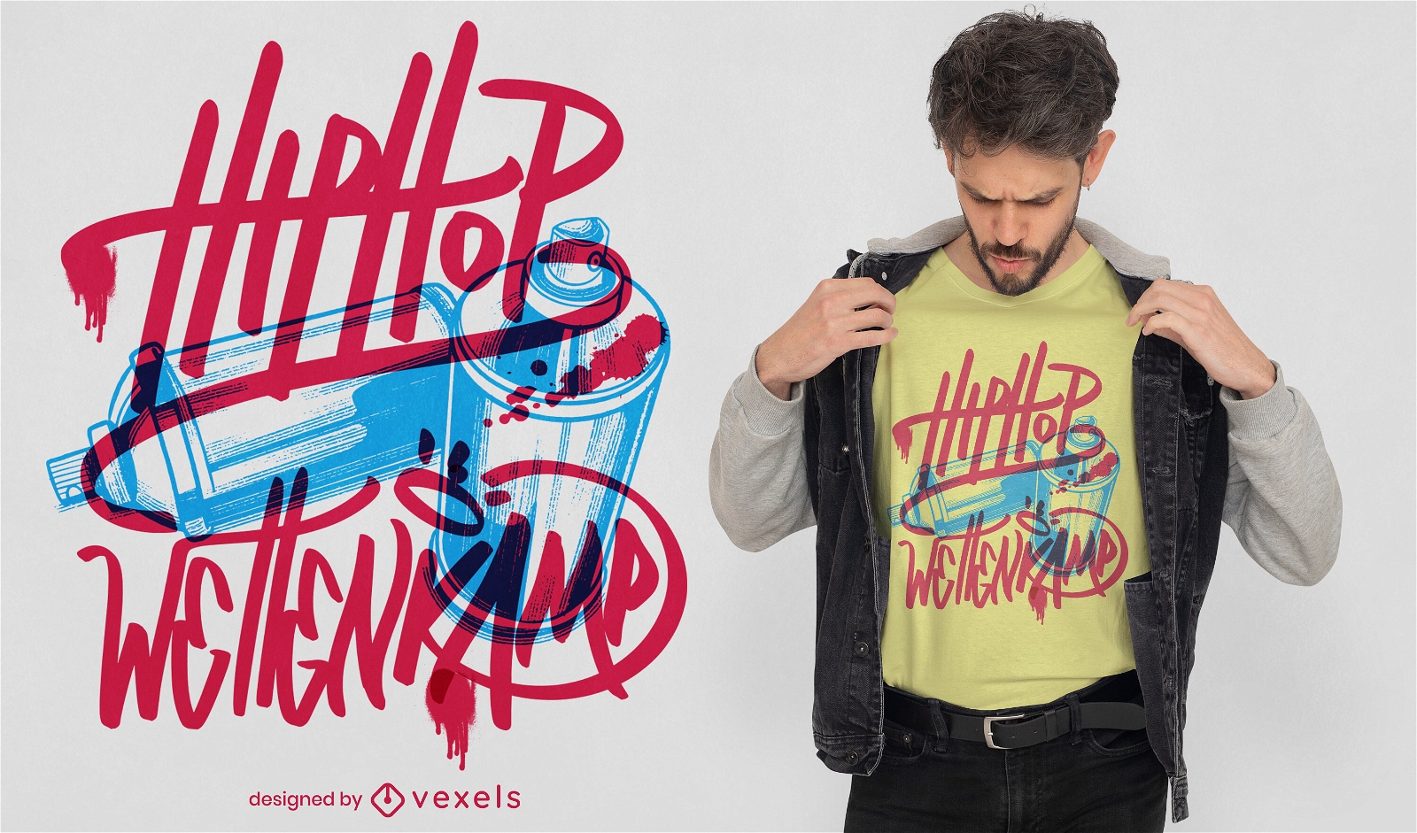 Design de camisetas de latas de graffiti de hip hop