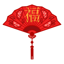 Curso de cor de leque chinês Desenho PNG