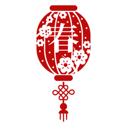 Ano lunar cortado balão chinês Desenho PNG