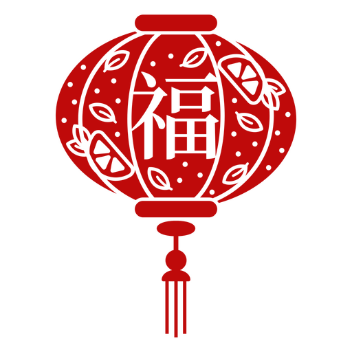 Chinese lantern cut out PNG Design