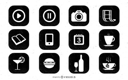 Web2.0 simple black icon