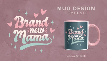 New mama mom mug template