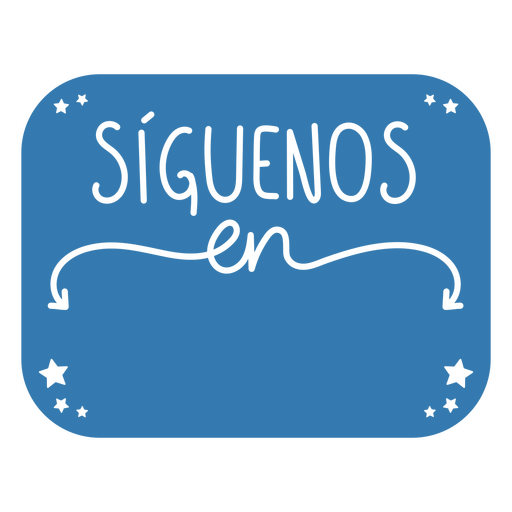Small business Spanish follow quote badge PNG Design
