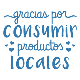 Small business Spanish thanks quote lettering PNG Design Transparent PNG