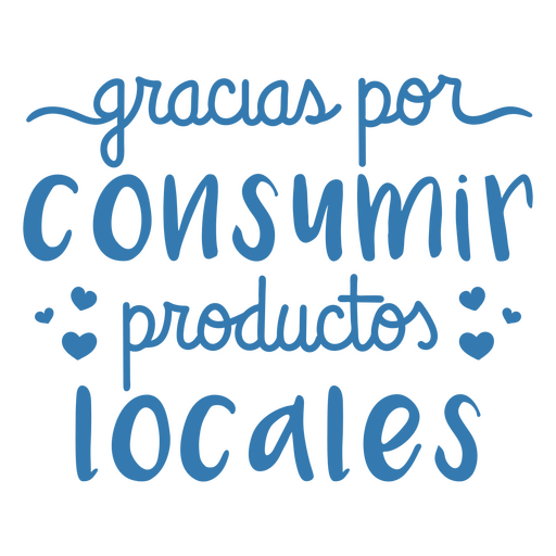 Small business Spanish thanks quote lettering PNG Design