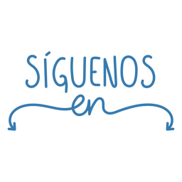 Small business Spanish follow quote lettering PNG Design Transparent PNG
