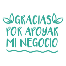 Spanische Dankesbeschriftung für kleine Unternehmen PNG-Design