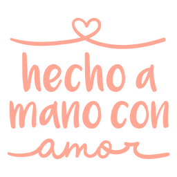 Small business Spanish handmade quote lettering PNG Design