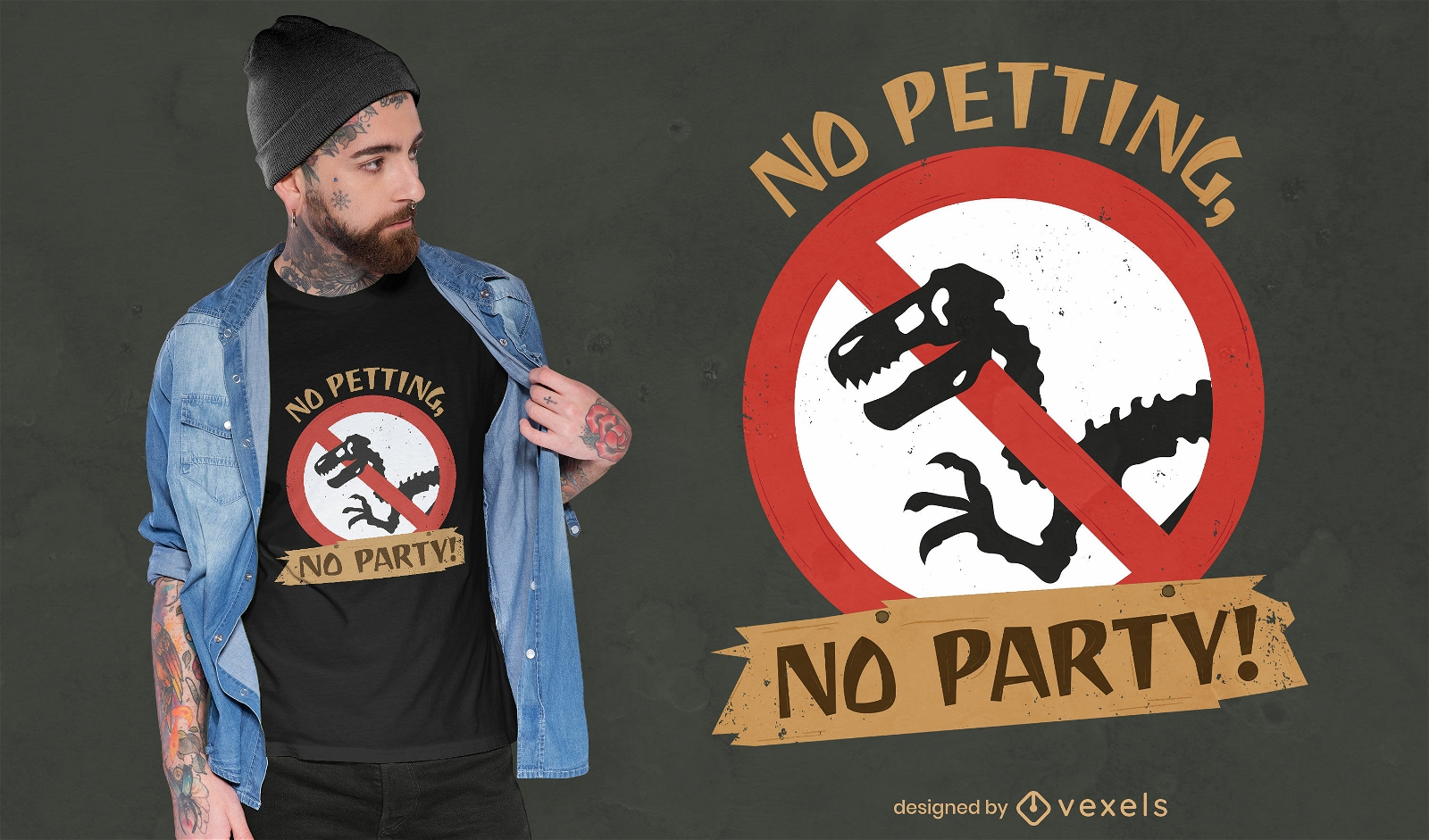 Dinosaur petting quote t-shirt design