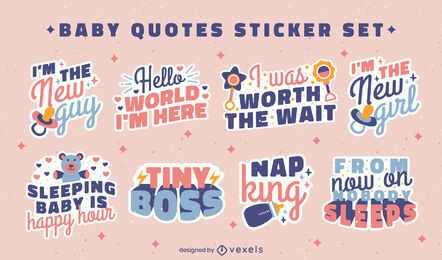 hello baby quote lettering typography' Sticker