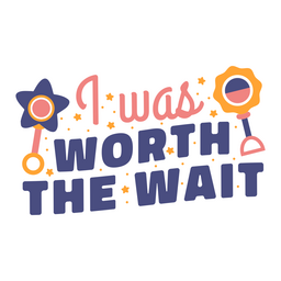 Baby wait quote badge PNG Design Transparent PNG