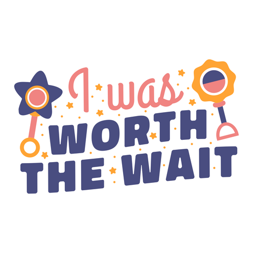 Baby wait quote badge PNG Design