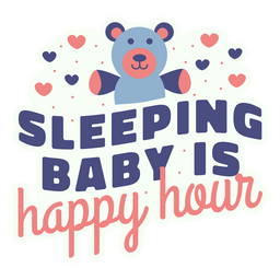 Insignia de cita de hora feliz de bebé Diseño PNG