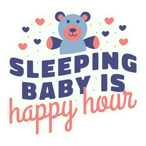 Distintivo de citação de happy hour de bebê Desenho PNG
