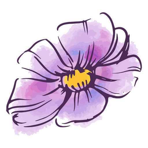 Acuarela de flor rosa púrpura Diseño PNG