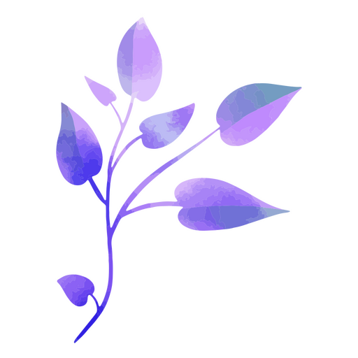 Monochrome purple leaves PNG Design