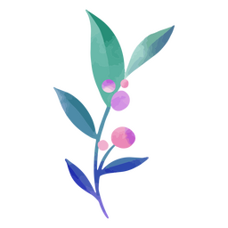 Hinterlässt einen Beerenverlauf PNG-Design