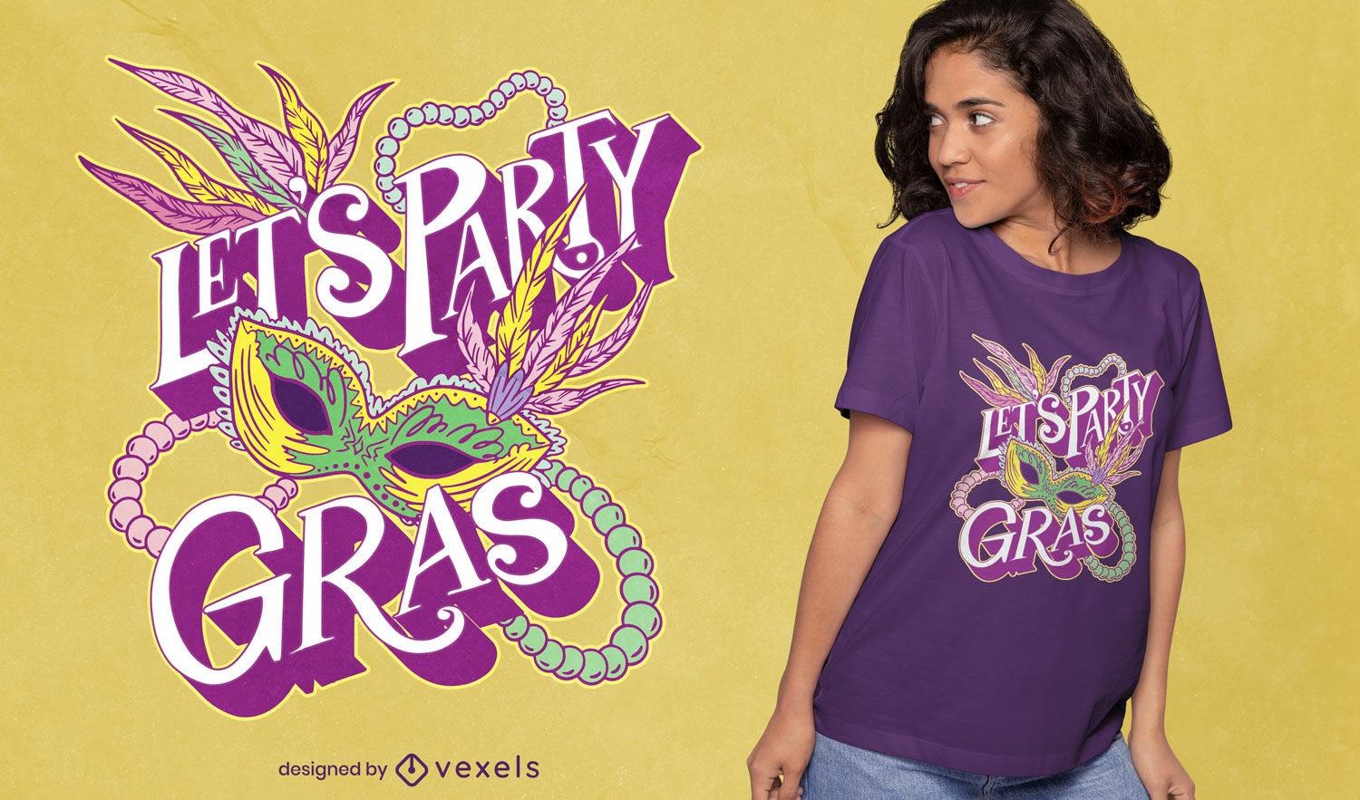 Mardi Gras party t-shirt design