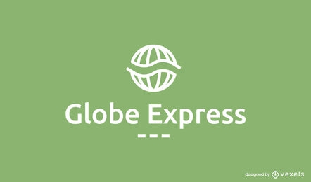 Modelo de logotipo de logística do globo
