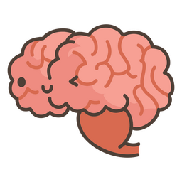 Cerebro kawaii Diseño PNG