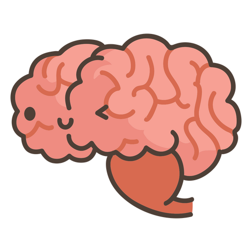 Brain kawaii PNG Design