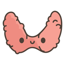 Tireóide kawaii Desenho PNG