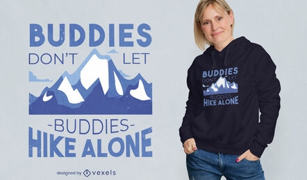 Hiking buddies t-shirt design