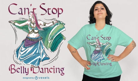 T-shirt aquarela mulher dançarina do ventre psd