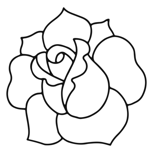 Curso de rosa tradicional Desenho PNG