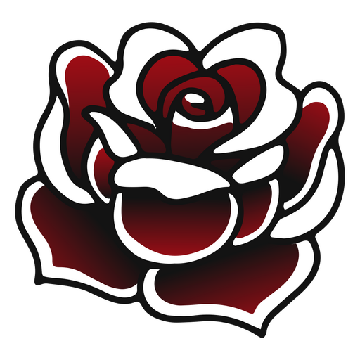 Rose tattoo traditional PNG Design