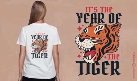 Design de camiseta 2022 Ano do Tigre