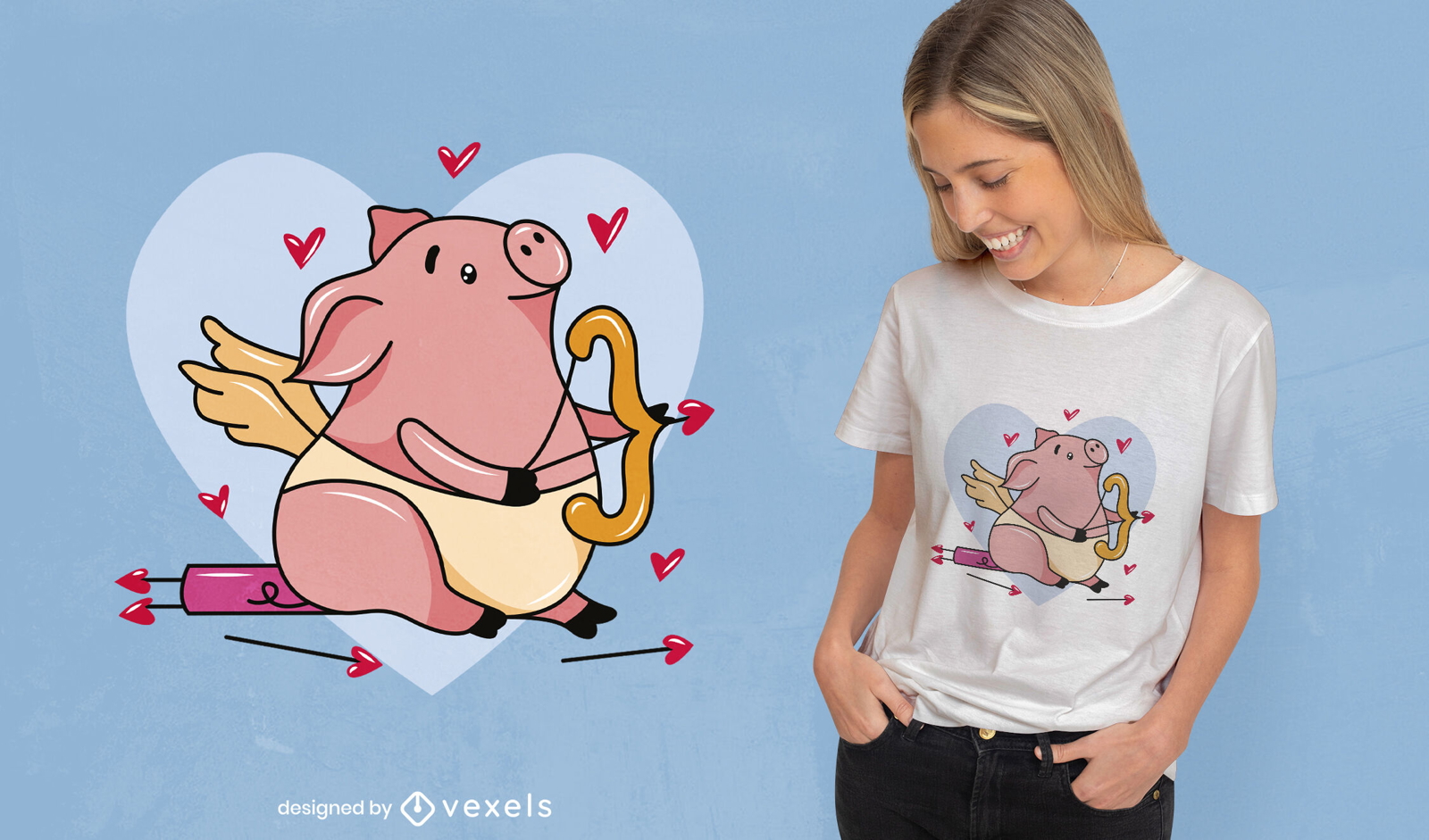 Amorschwein-T-Shirt-Design