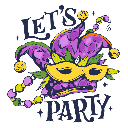 Karneval-Party-Zitat-Abzeichen PNG-Design