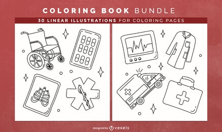 Medical doctor Coloring Book Design Pages