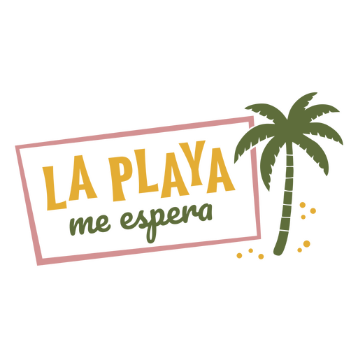 Cotización español plana playa Diseño PNG