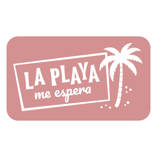 Beach cut out spanish quote PNG Design