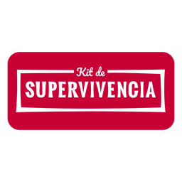 Survival kit cut out spanish quote PNG Design