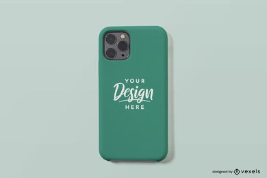 Diseño de maqueta de caja de teléfono verde