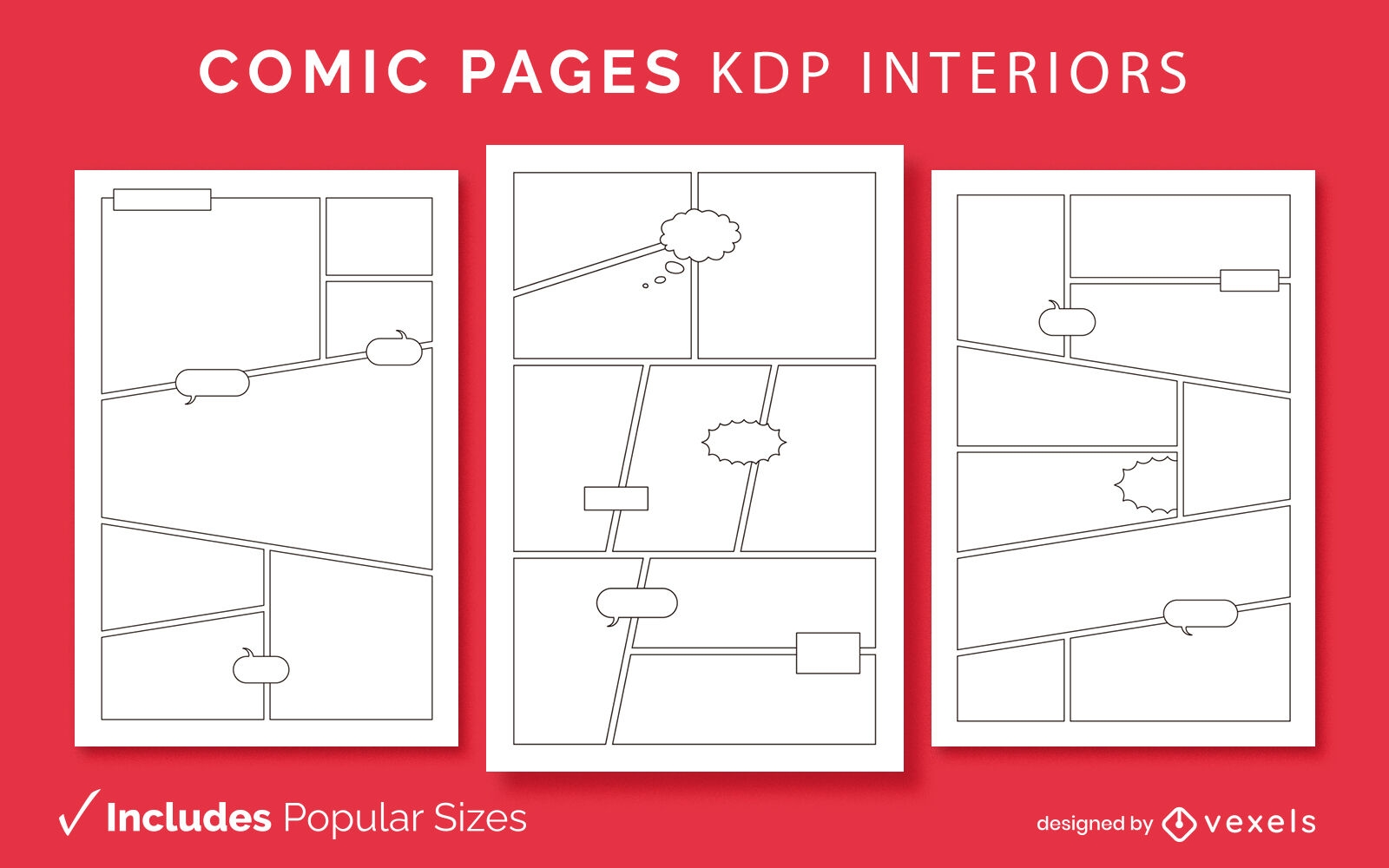Páginas de historietas KDP diseño de interiores